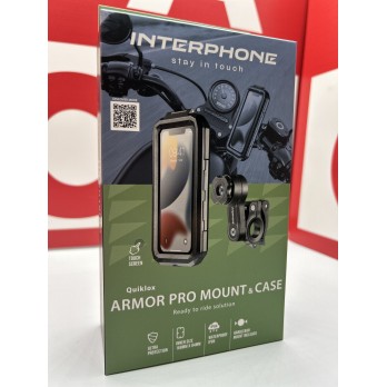 Funda moto rígida universal + soporte para móviles