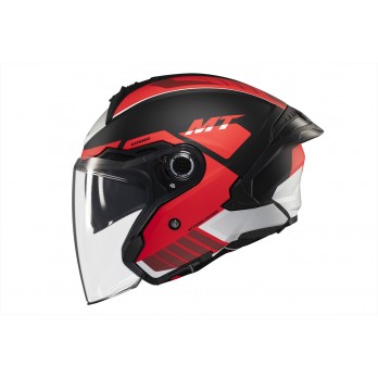 Casco Jet Cosmo SV Cruiser B5 Blanco Rojo