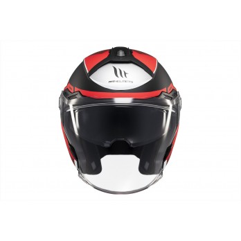 Casco Jet Cosmo SV Cruiser B5 Blanco Rojo