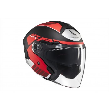 Casco Jet Cosmo SV Cruiser B5 Blanco Rojo
