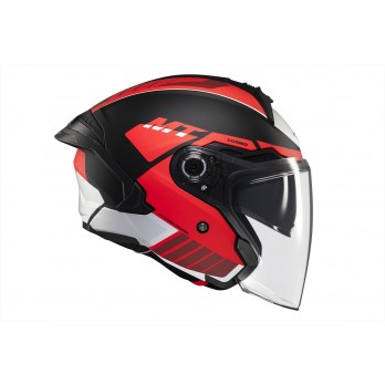 Casco Jet Cosmo SV Cruiser B5 Blanco Rojo