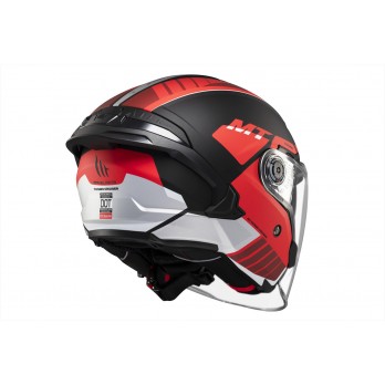 Casco Jet Cosmo SV Cruiser B5 Blanco Rojo