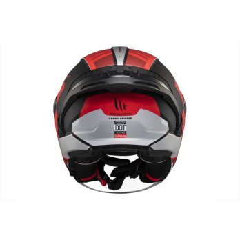 Casco Jet Cosmo SV Cruiser B5 Blanco Rojo