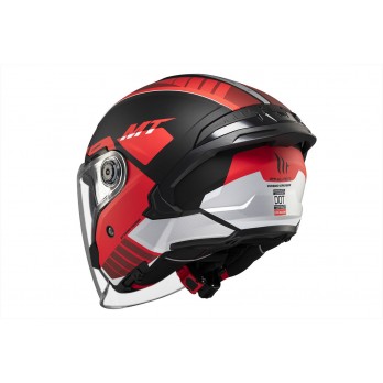 Casco Jet Cosmo SV Cruiser B5 Blanco Rojo