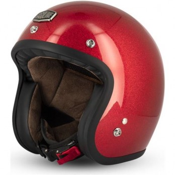 Casco moto Jet Race Gasoline S250 Gliter Red
