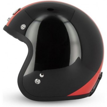 Casco moto Gasoline Jet Café Racer S250 Black Red